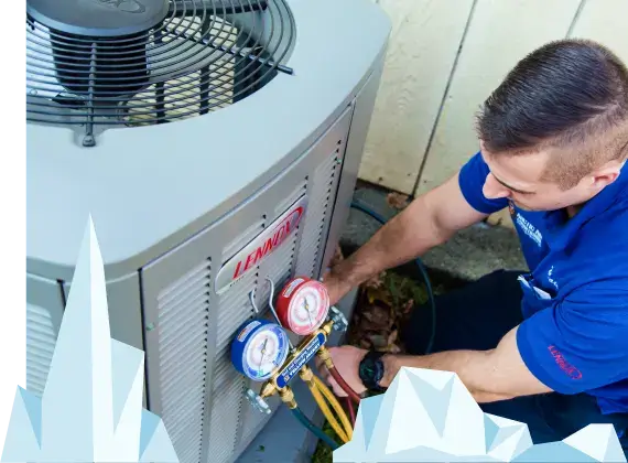 Arctic Air Conditioning technician performing HVAC maintenance